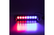 PREDATOR LED vnitřní, 8x3W, 12-24V, červeno-modrý, 240mm, STM KF750-2BLRE