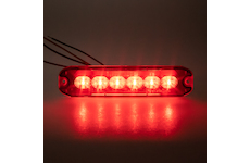 Profi SLIM výstražné LED světlo vnější, červené, 12 - 24V, ECE R10, CH-076RED