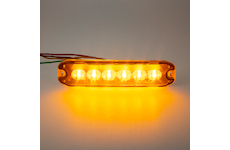 Profi SLIM výstražné LED světlo vnější, oranžové, 12 - 24V, ECE R65, CH-076
