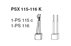 Sada uhlíků startéru GE PSX 115-116K