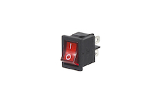 Spínač kolébkový hranatý 20A červený s podsvícením, 47073