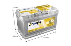 Varta Dynamic AGM A6 580901080K262 12V 80Ah 800A