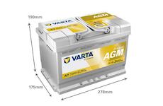 Varta Dynamic AGM A7 570901076K262 12V 70Ah 760A