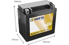 Varta Dynamic AUX AUX14 513106020K262 12V 13Ah 200A