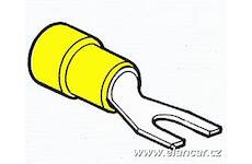 Vidlička kabelová izolovaná žlutá 3mm