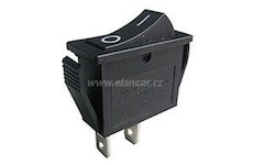Vypínač kolébkový ON-OFF – 1pólový, 250V/15A (černý)