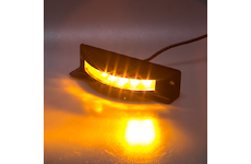 Výstražné LED světlo vnější, 12-24V, 6x3W, oranžové, ECE R65, STM KF186