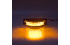 Výstražné LED světlo vnější, oranžové, 12 - 24V, KF188